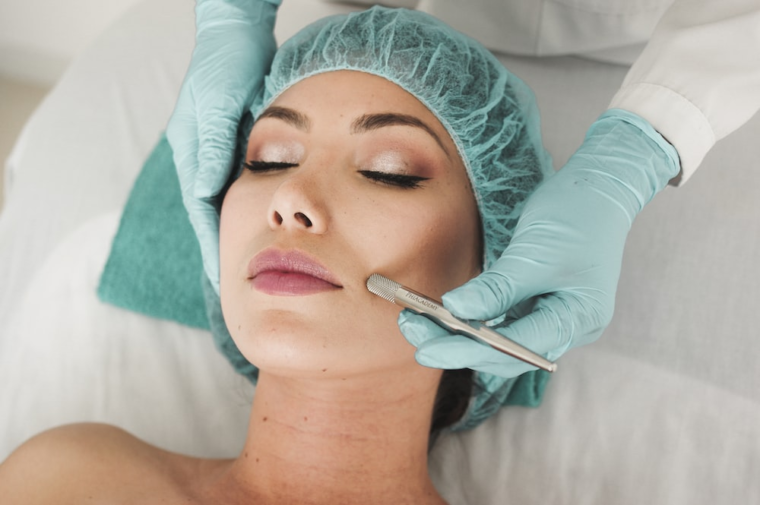 Woman getting a professional skin treatment