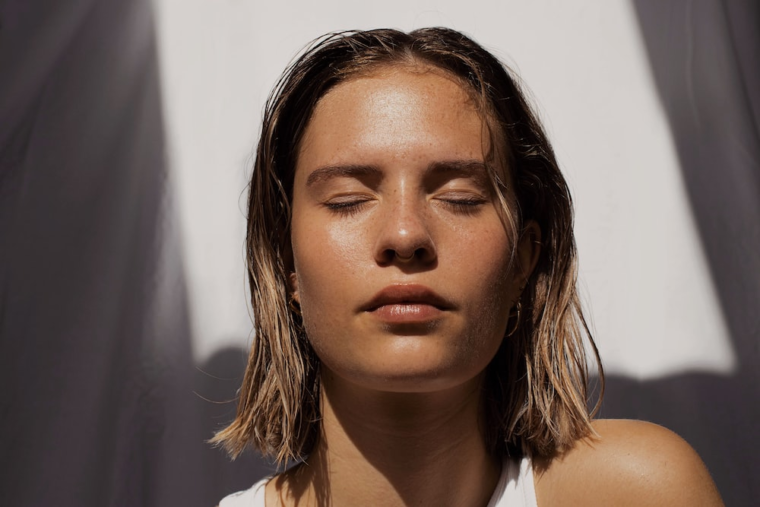 A woman's face