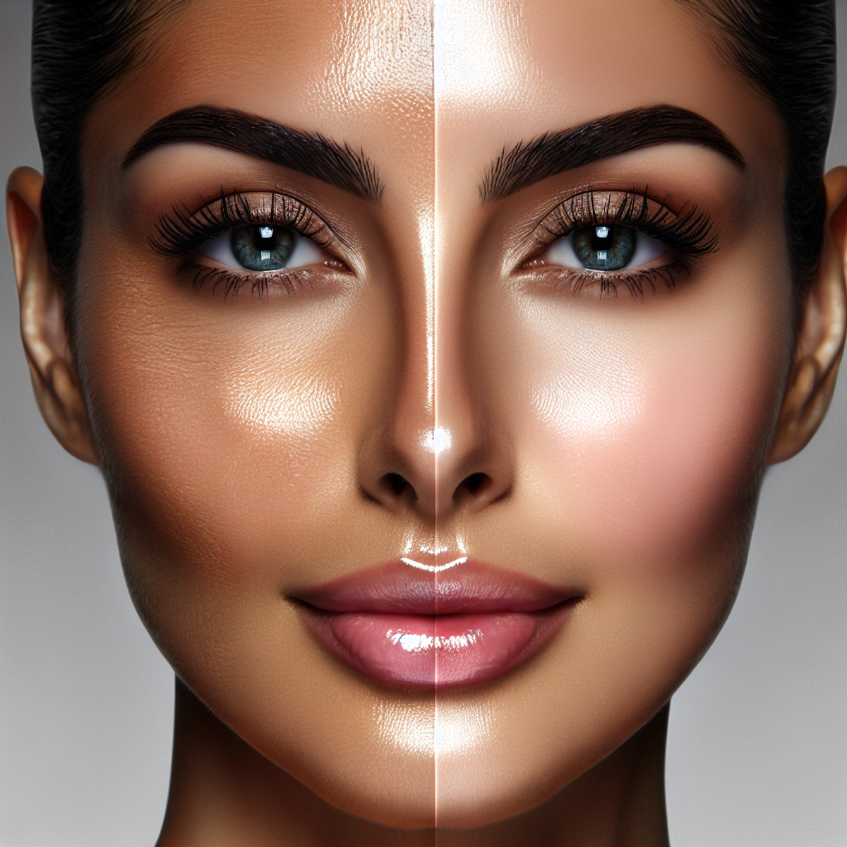 Microneedling for wrinkles showing before and after results with growth factor skincare